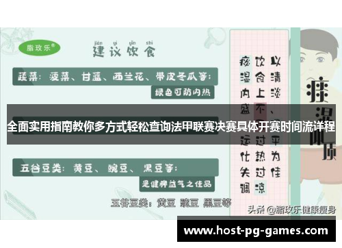 全面实用指南教你多方式轻松查询法甲联赛决赛具体开赛时间流详程